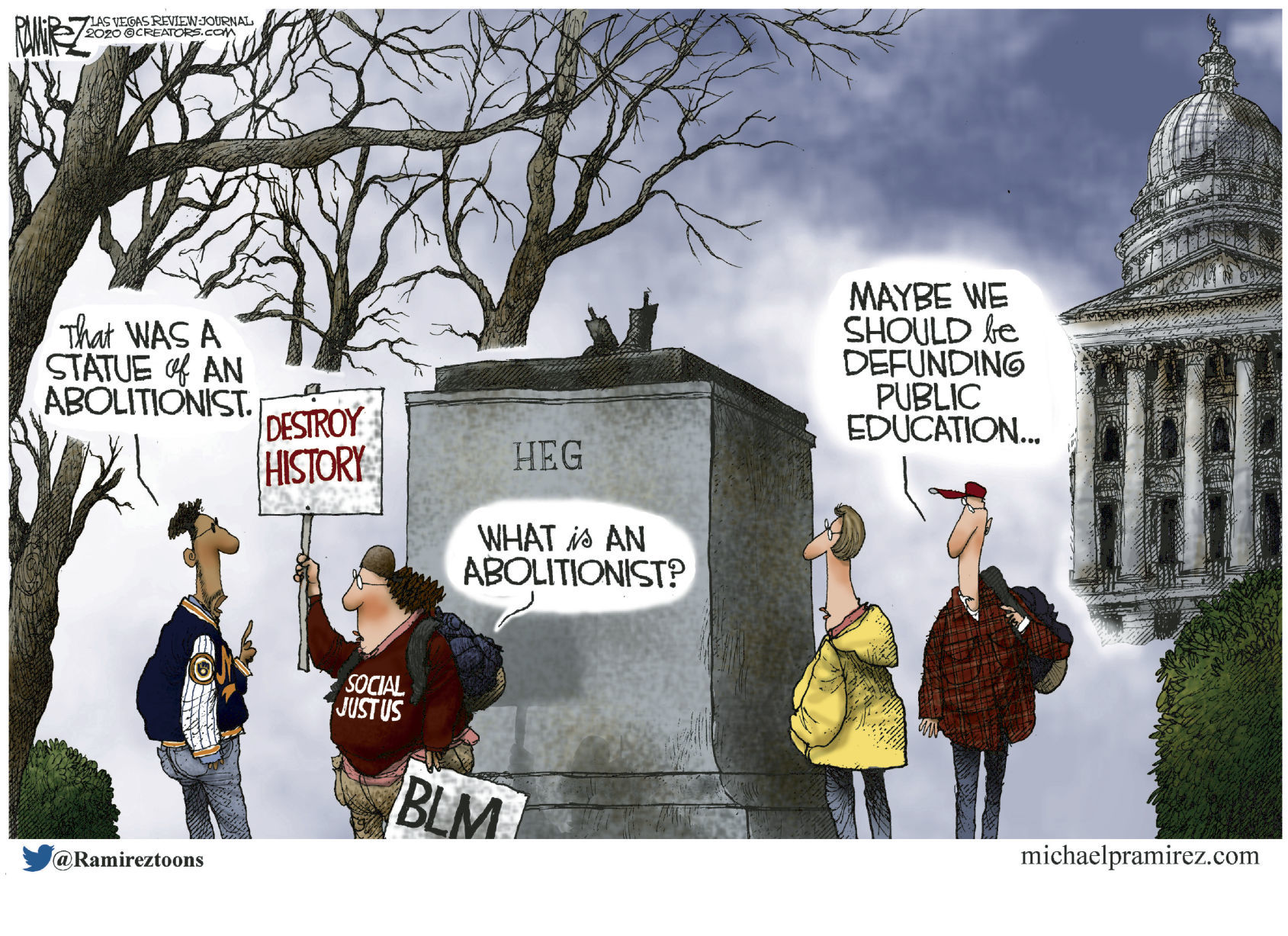 Michael Ramirez cartoon 7/8